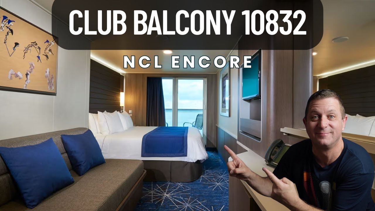 Экскурсия по номеру Club Balcony Room (номер 10832) на борту NCL Encore.