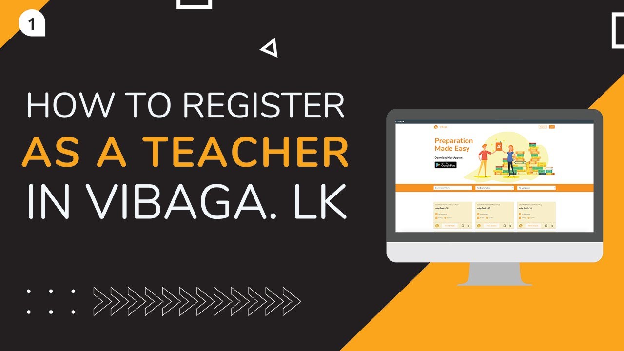 How to register as a teacher in Vibaga.lk - in English