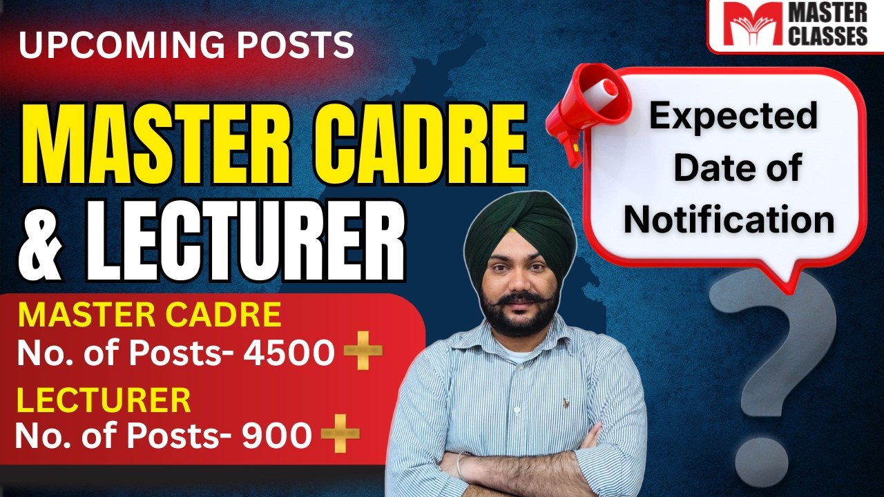 Upcoming Post of Master Cadre & Lecturer | Call 8054400797 or 7707800072