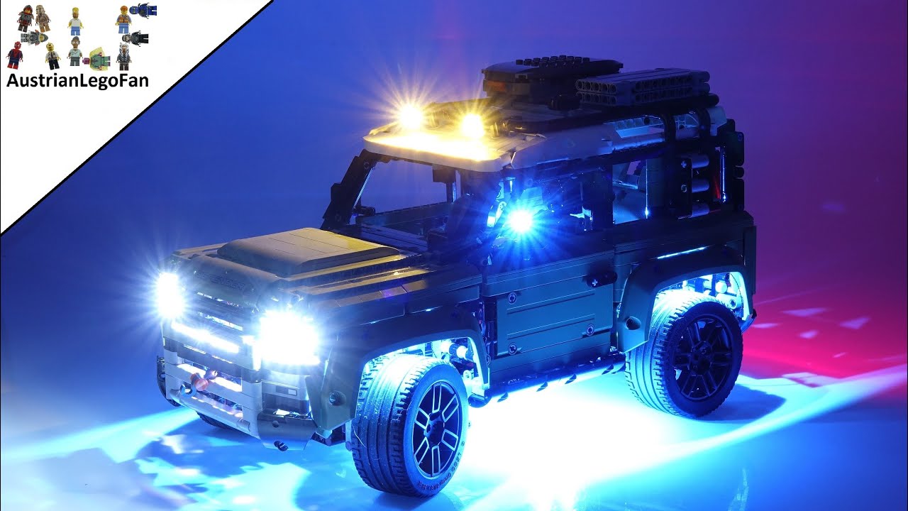 LEGO Technic Land Rover Defender with LelightGo Light Kit   LEGO Technic 42110