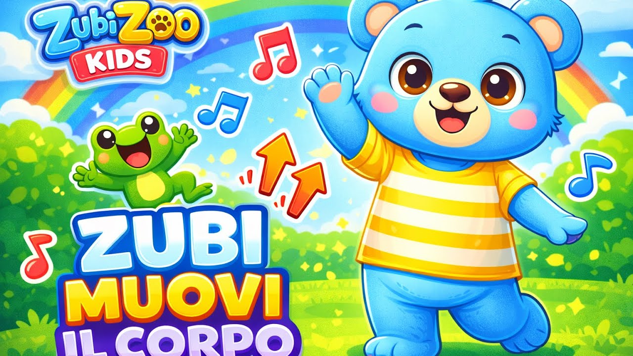Zubi Muovi il Corpo 🐻🎶 | Canzoni per Bambini | Zubi Zoo Kids