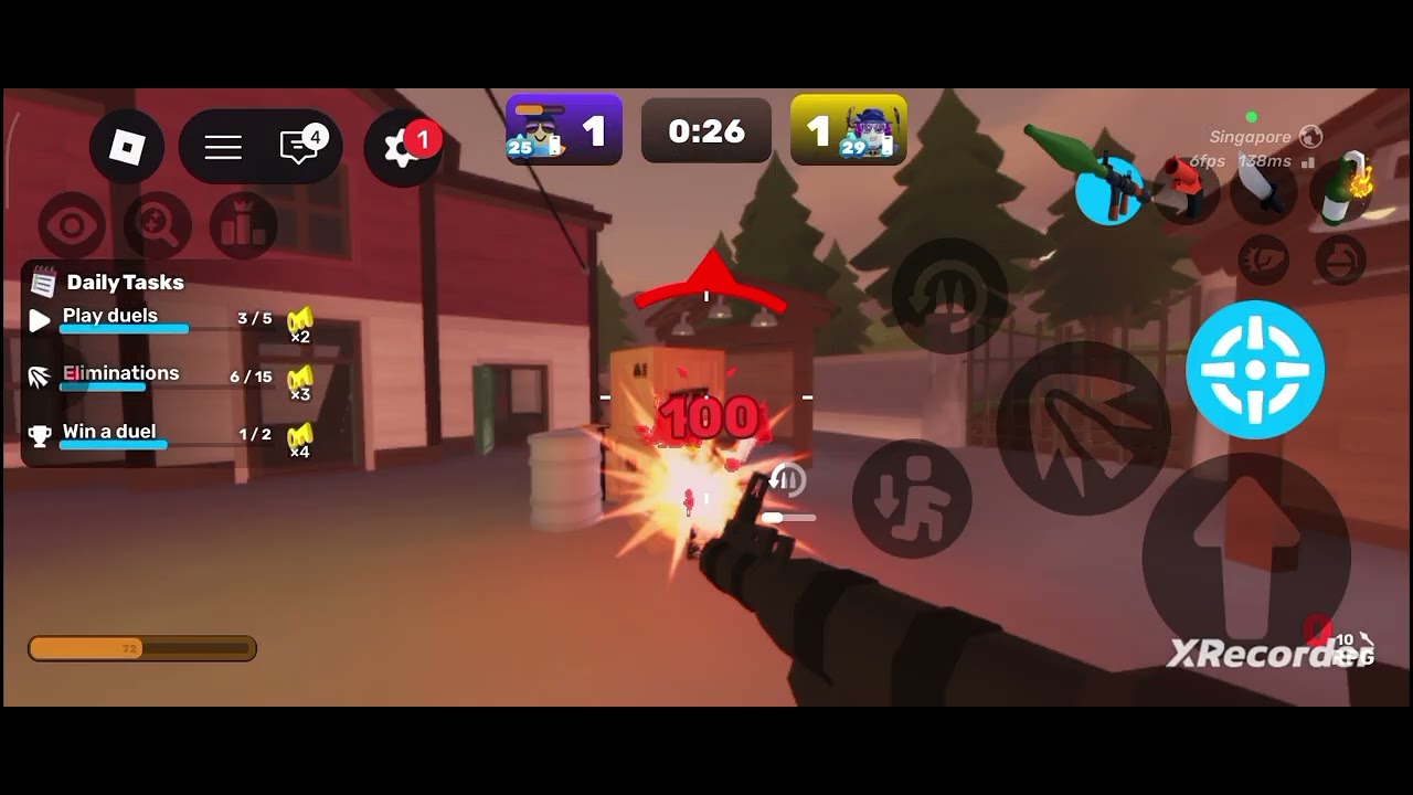 I played Roblox rivals but today luckily kinda on my side #roblox #rivals #games #funny