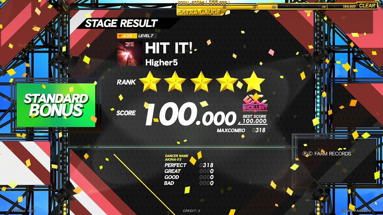 【DANCERUSH STARDOM】HIT IT! / ふつう譜面 EXCELLENT 外部出力