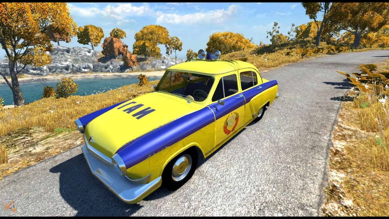 BeamNG.Drive Mod : GAZ 21 Police ГАИ (Crash test)