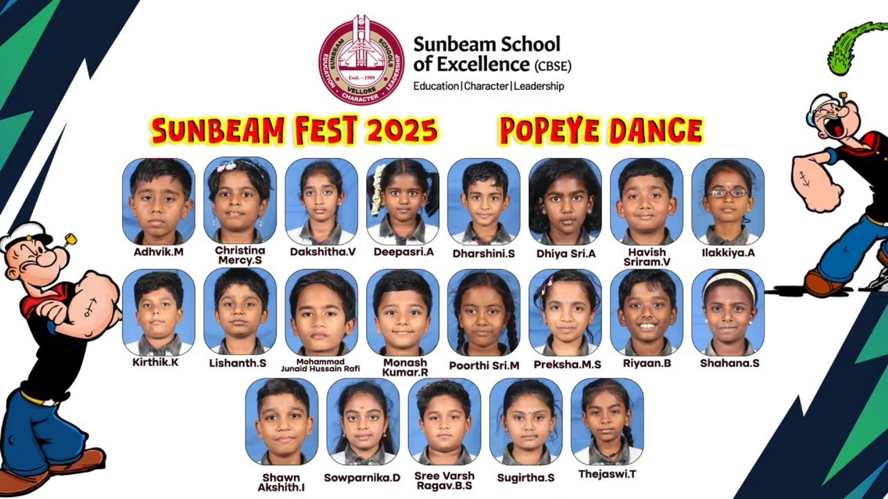 Sunbeam Fest 2025 - CBSE Popeye Dance