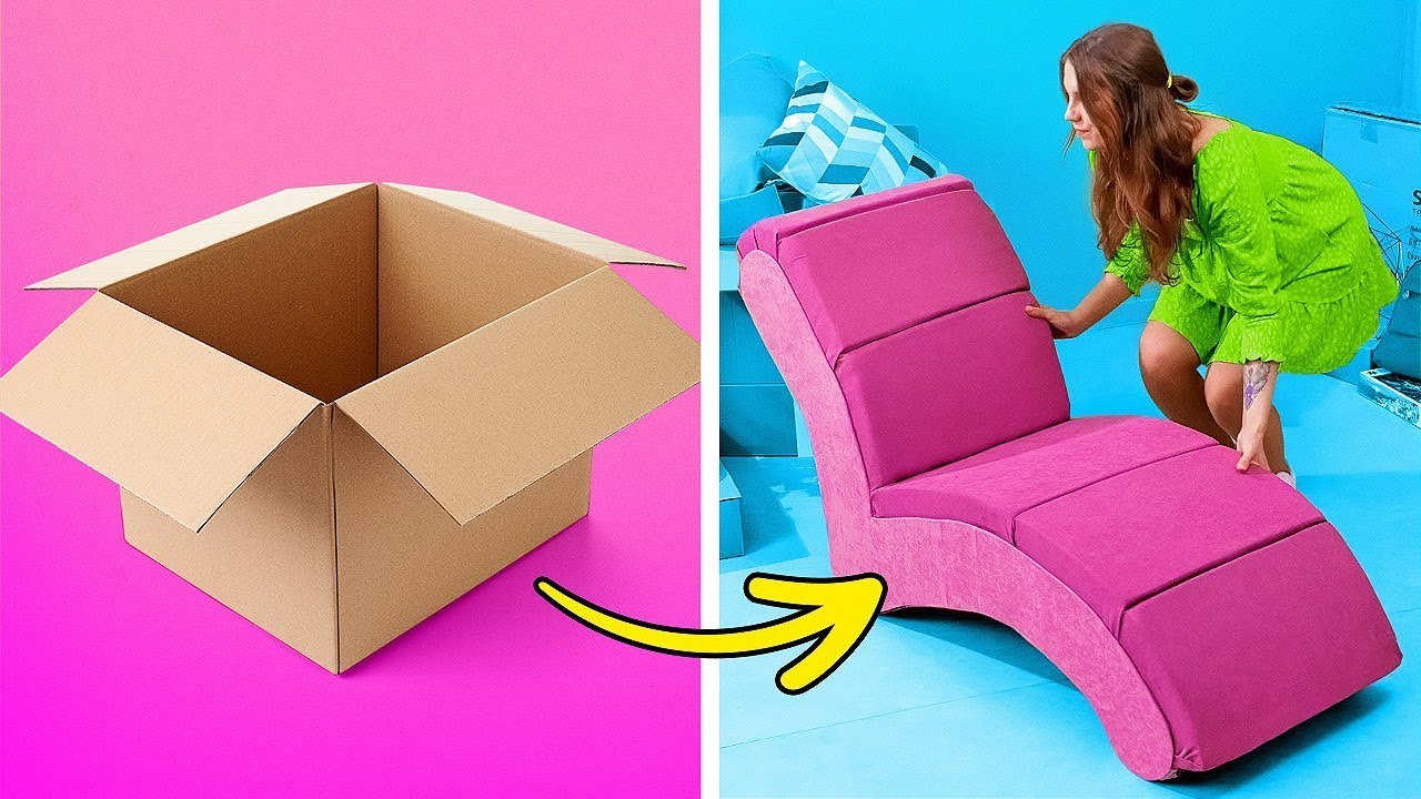 🏠🛋️ Muebles y Decoración de Cartón DIY: ¡Divertido, Económico y Fabuloso! 📦🎉