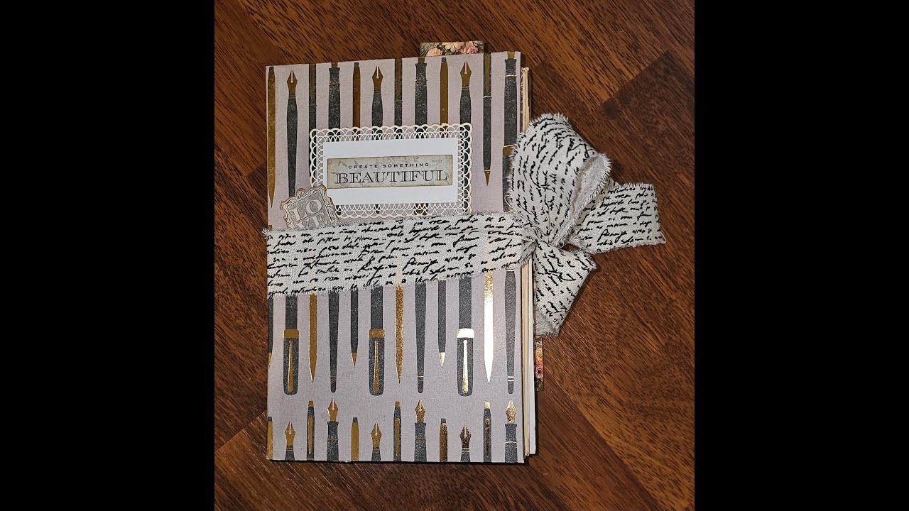 Lay Flat Poetry Journal with Shakespeare embellishments - full video