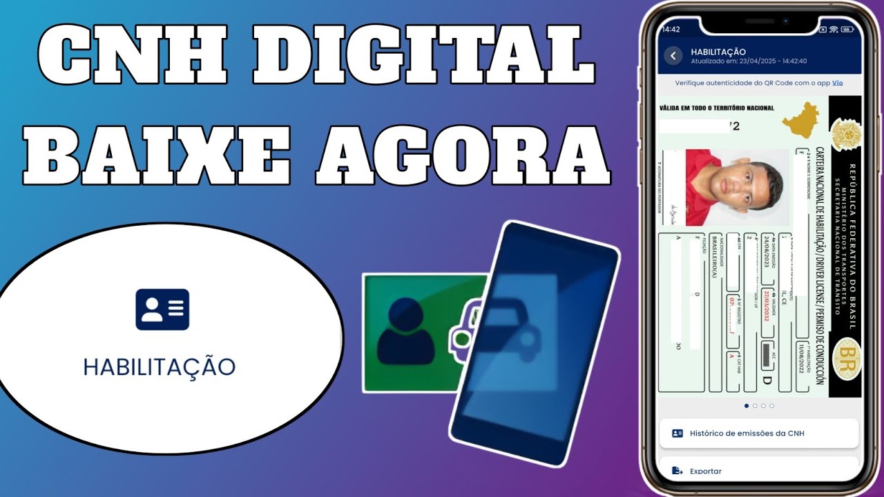 COMO BAIXAR CNH DIGITAL NO CELULAR! COMO CADASTRAR CARTEIRA DE HABILITA&Ccedil;&Atilde;O DIGITAL NO CELULAR (2025)