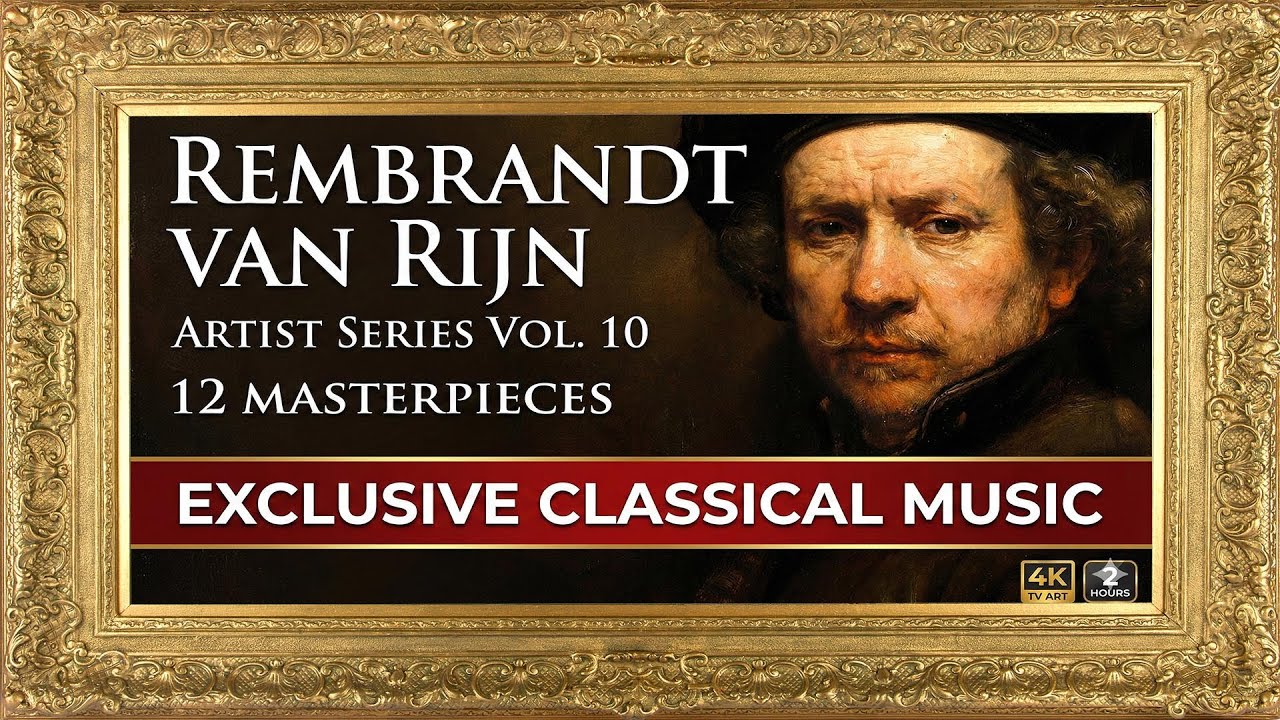 Artist Series Vol. 10: Rembrandt’s 12 Masterpieces & Rare Classical Music (4K TV Art)