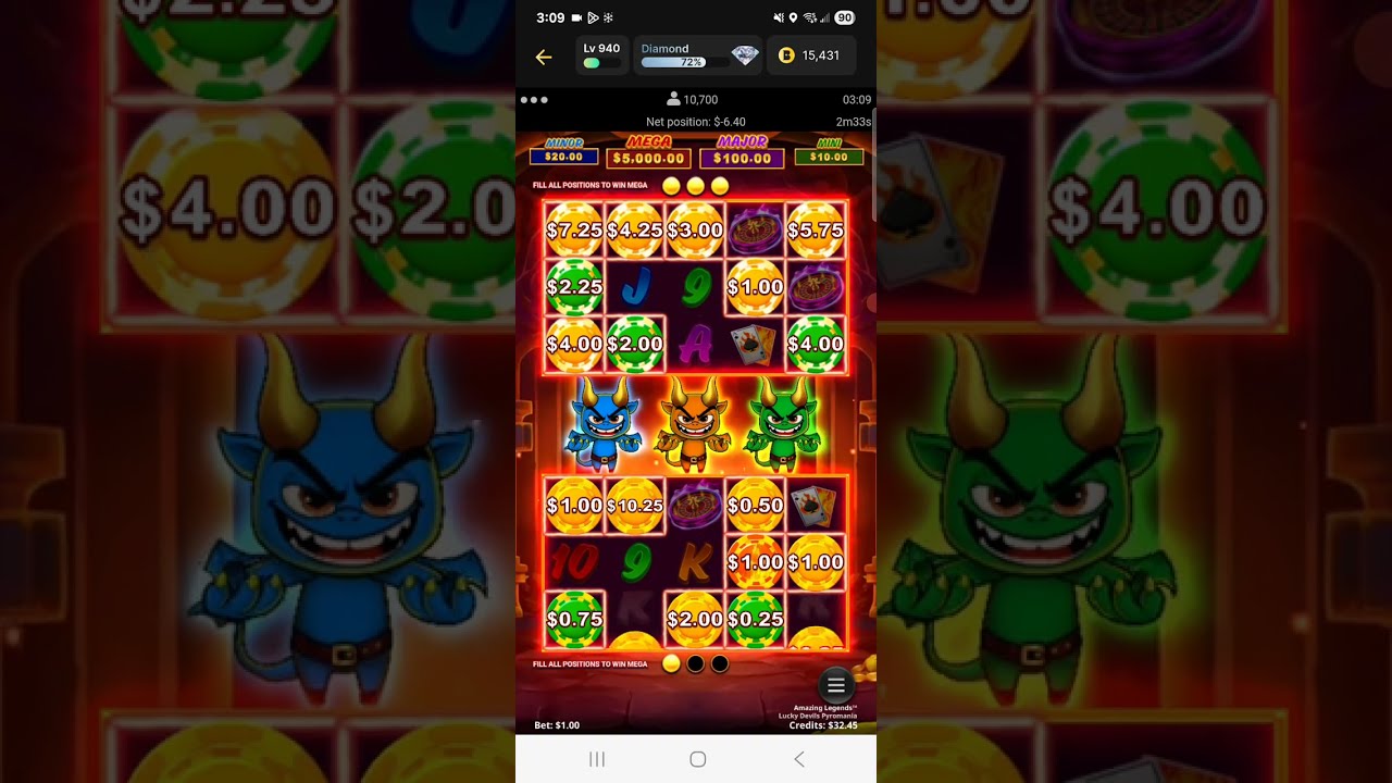 Amazing Legends Lucky Devils Pyromania * 1.00 bet bonus * Betty Casino * How'd it go? 