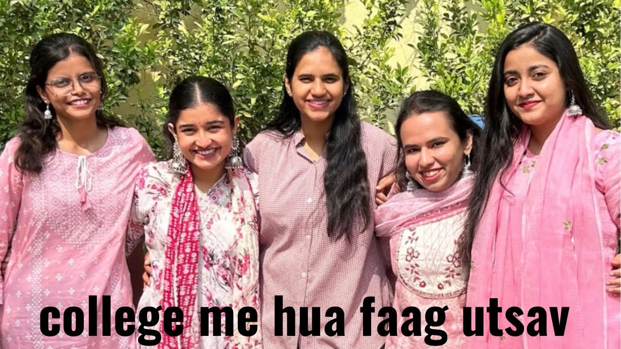 Pink theme in college event #collegelife #collegefunctions #fun #vloggerlife #dailyupload #viral