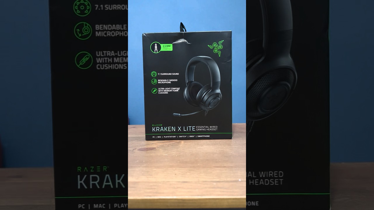 Unboxing the @razer Kraken X Lite Headset 🎧