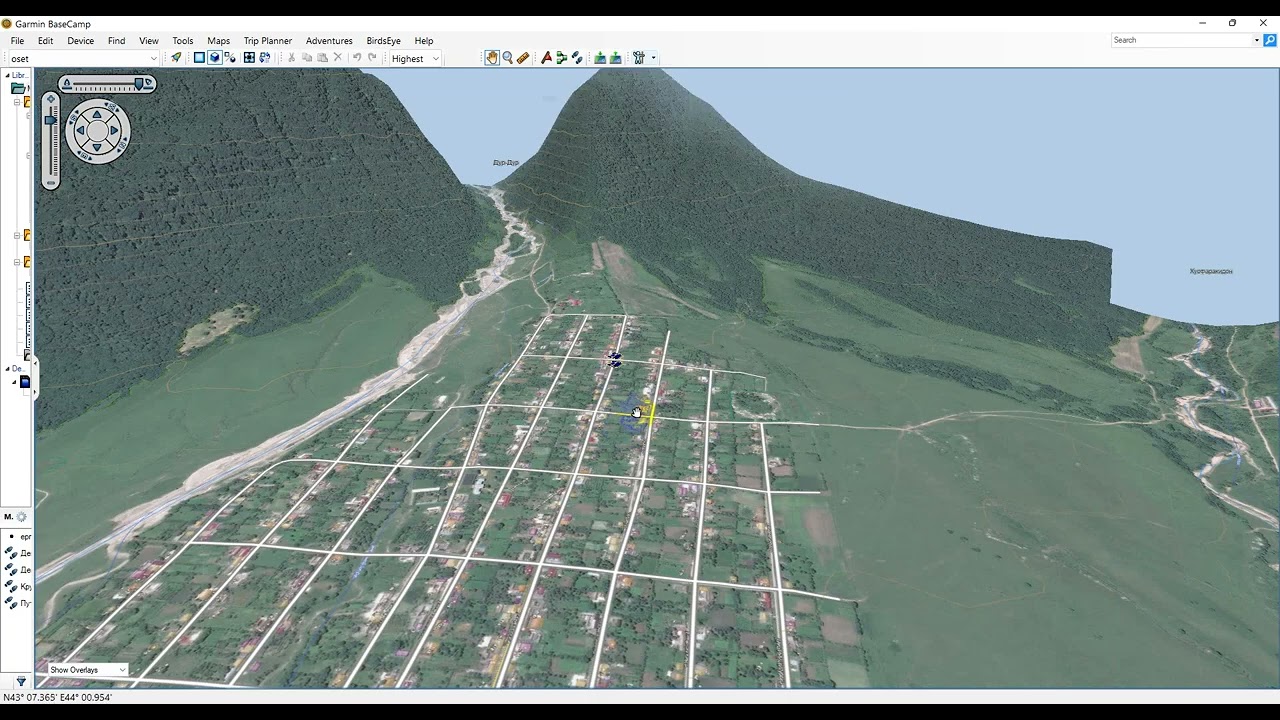 north Osetiya garmin 3D sattelite map