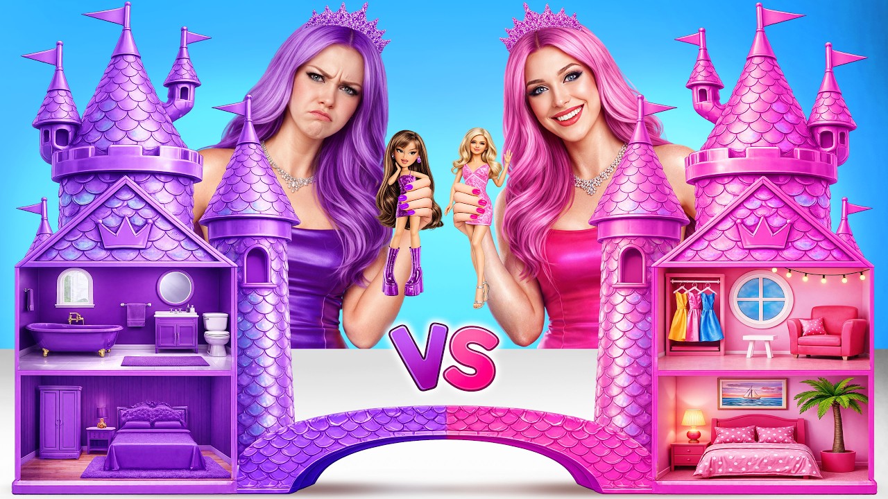 Barbie vs Bratz Dollhouse Challenge | Fun Decorating Ideas by DiLi World