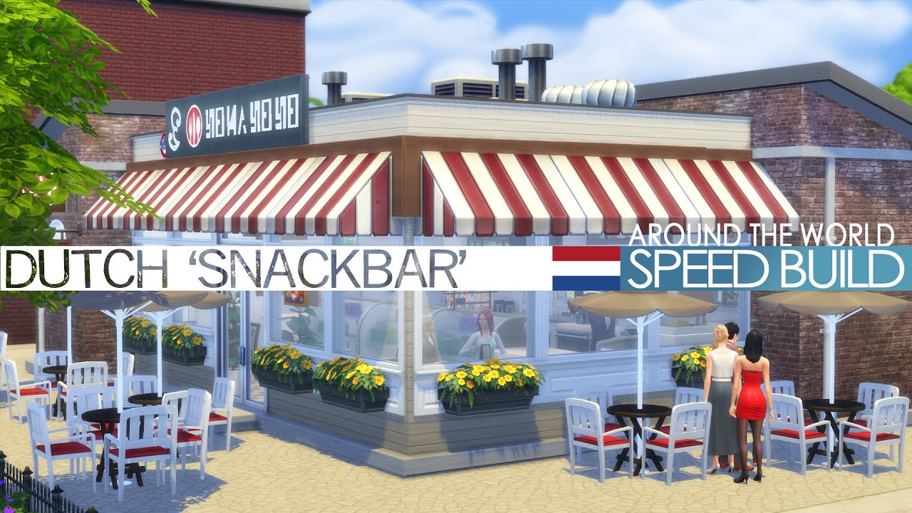 The Sims 4 Speed Build - Dutch 'Snackbar' (Around the World)