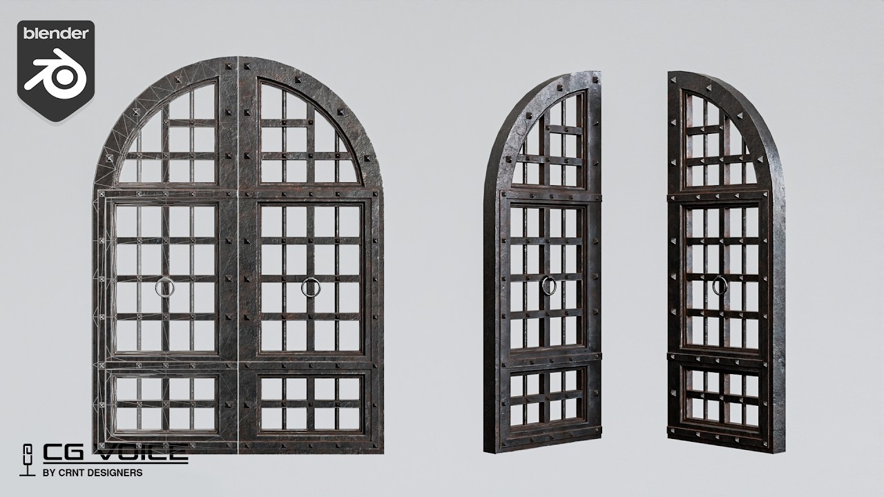 how to model this Medieval Iron Gate in blender _ blender modeling