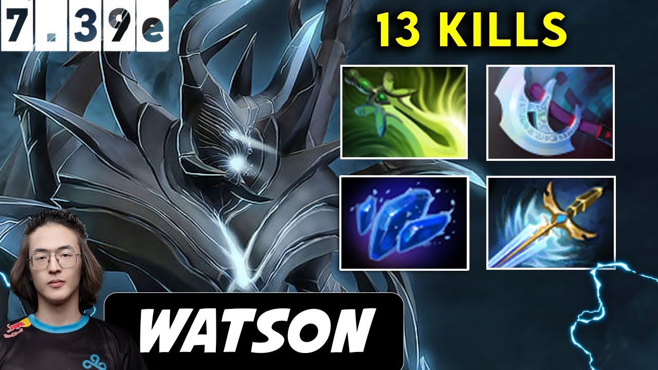Watson Terrorblade Safelane 13 kills - Dota 2 Patch 7.39e Pro player Gameplay