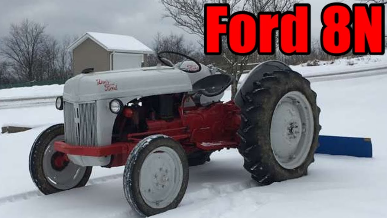 Plowing snow with the Ford 8N