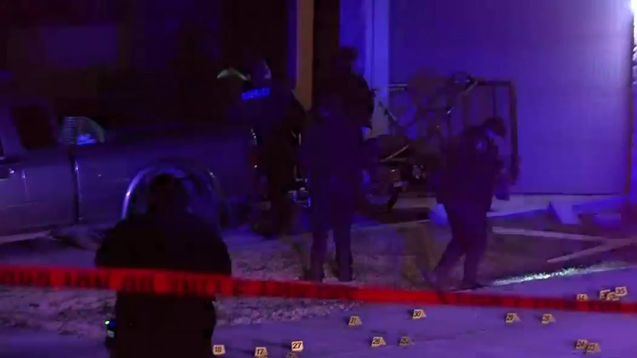 Two suspects open fire on couple outside of home, firing at least 80 shots, deputies say