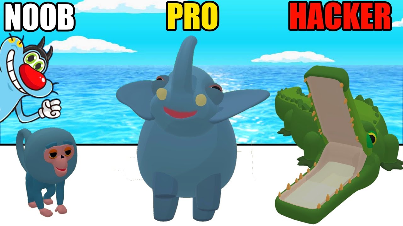 NOOB vs PRO vs HACKER | In Zoo - Happy Animal | With Oggy And Jack | Rock Indian Gamer |