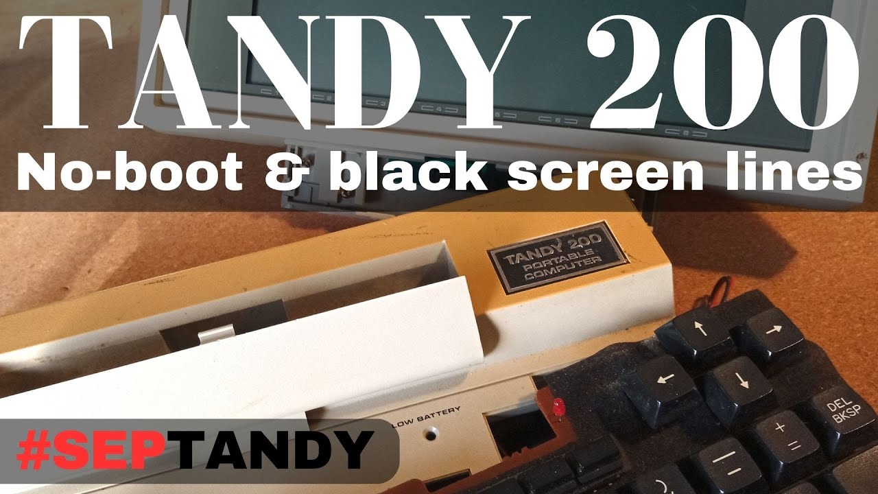 Tandy 200 booting to black lines on screen