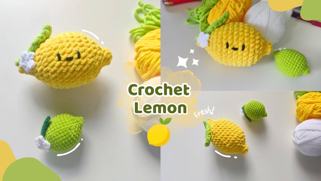 How to Crochet a Cute Lemon Plush | Easy Amigurumi for Beginners