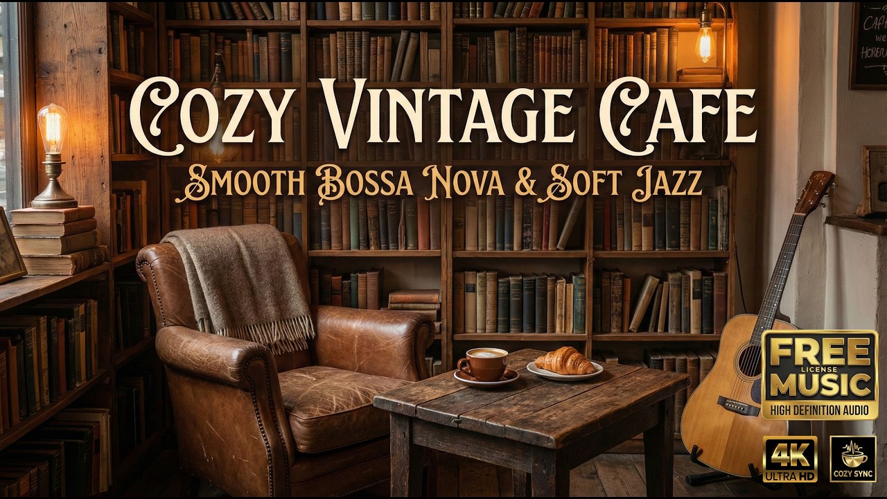 Cozy Vintage Cafe ☕ Smooth Bossa Nova & Soft Jazz for Relaxation [Instrumental]