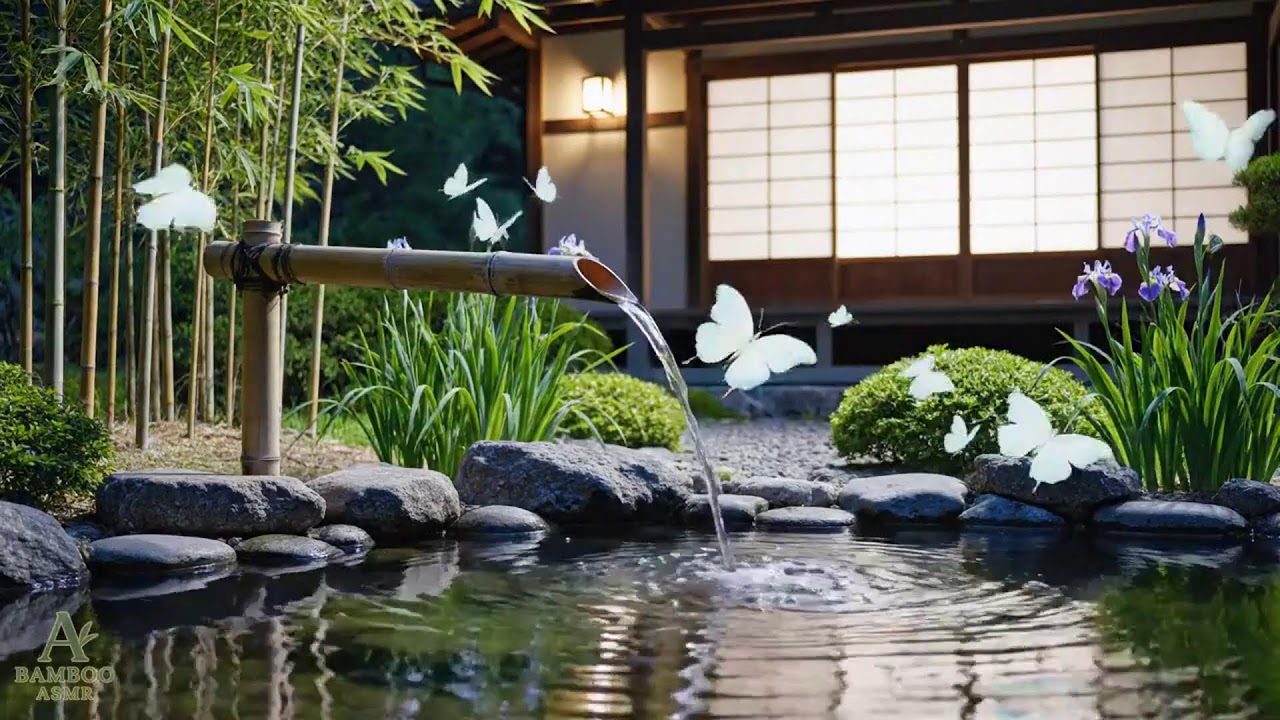 Bamboo Water Fountain Soft Piano  Calming Music for Stress Relief, Anxiety & Emotional Healing