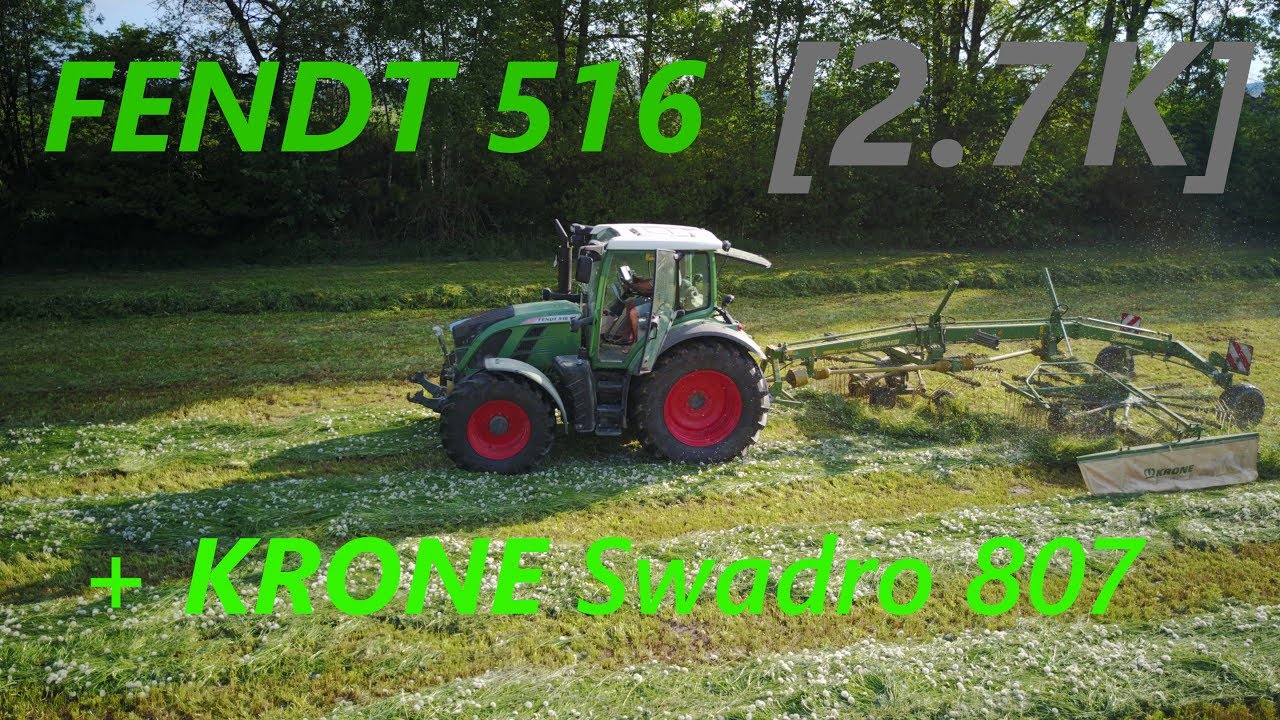 1. Schnitt 2017: SCHWADERN mit FENDT 516 + Swadro 807 | DJI Mavic + GoPro 5