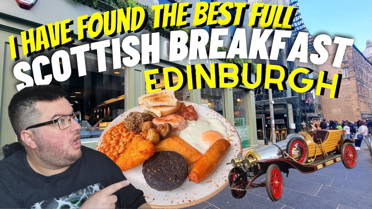 I Review the best full Scottish Breakfast in EDINBURGH in a Fish and Chips Restaurant!!