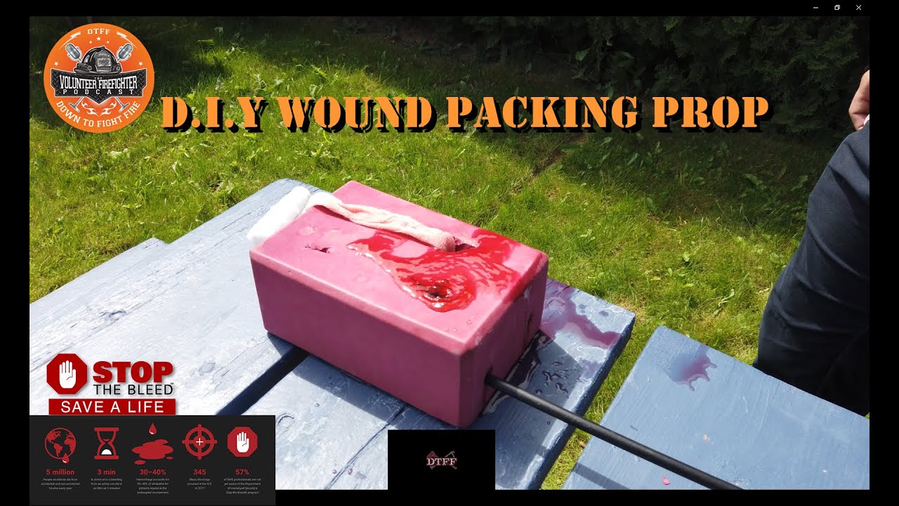 DIY Wound Packing Prop (QUICK, EASY & CHEAP) - Stop the Bleed & Active Shooter Training Prop (2019)