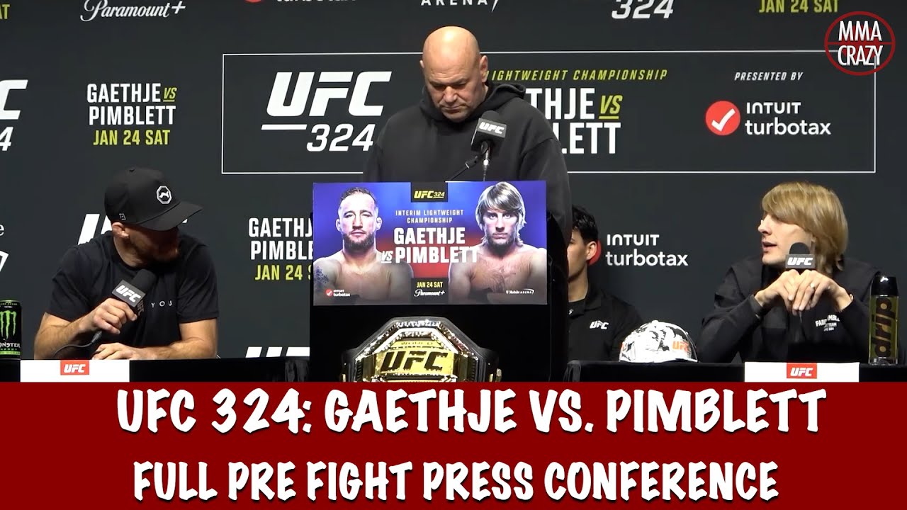 Full UFC 324 Pre Fight Press Conference: Justin Gaethje vs. Paddy Pimblett