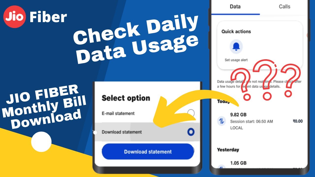 Jio Fiber Data Usage Check *Daily DATA* || Jio fiber monthly data usage check