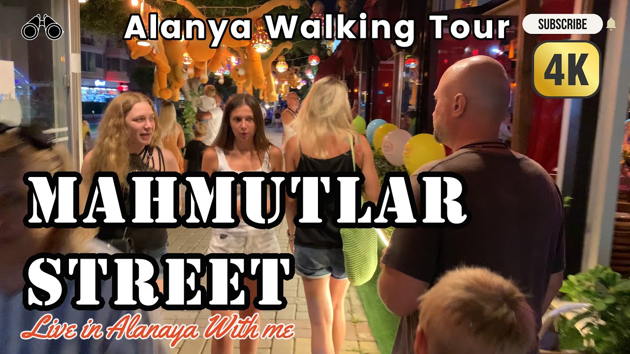 Alanya - Walking in Alanya - Mahmutlar at night - Alanya 2023