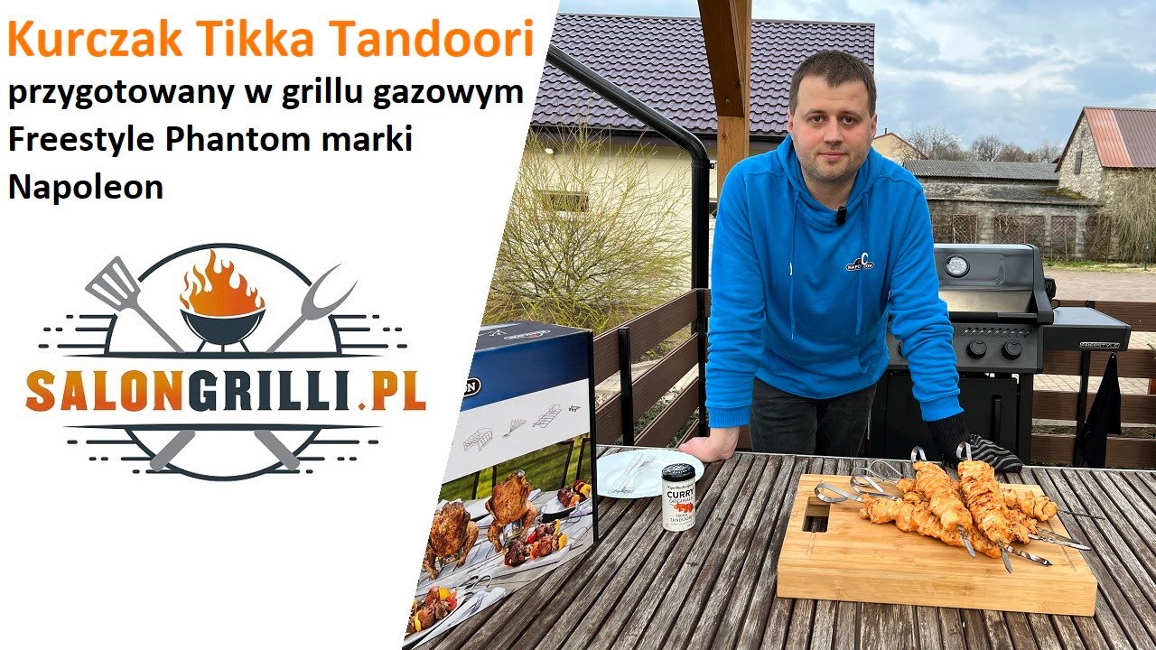 Kurczak Tikka Tandoori grillowany w grillu gazowym Phantom Freestyle marki Napoleon SalonGrilli.pl