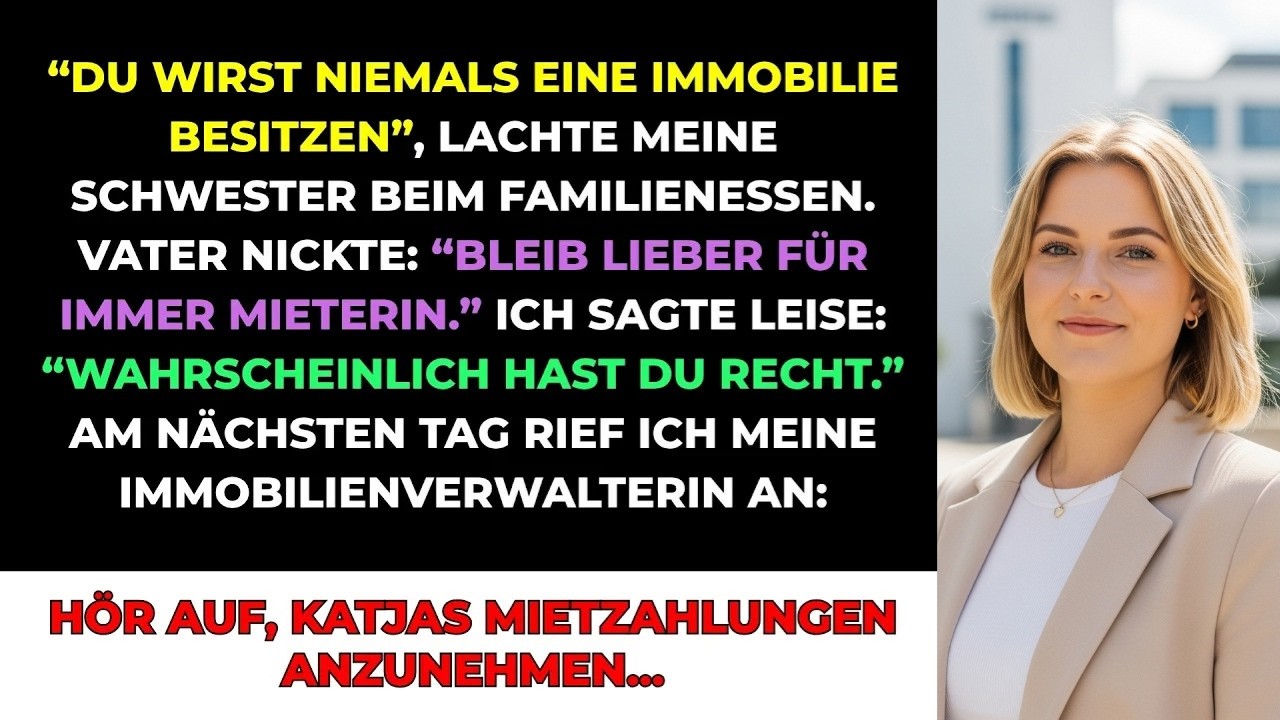 Meine Schwester Sagte, Ich Würde Nie Eigentum Haben – Seit Zwei Jahren Zahle Ich Ihre 3 200€ Mie