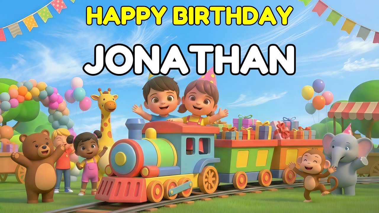 JONATHAN Happy Birthday Song 👑 Premium 3D Animation