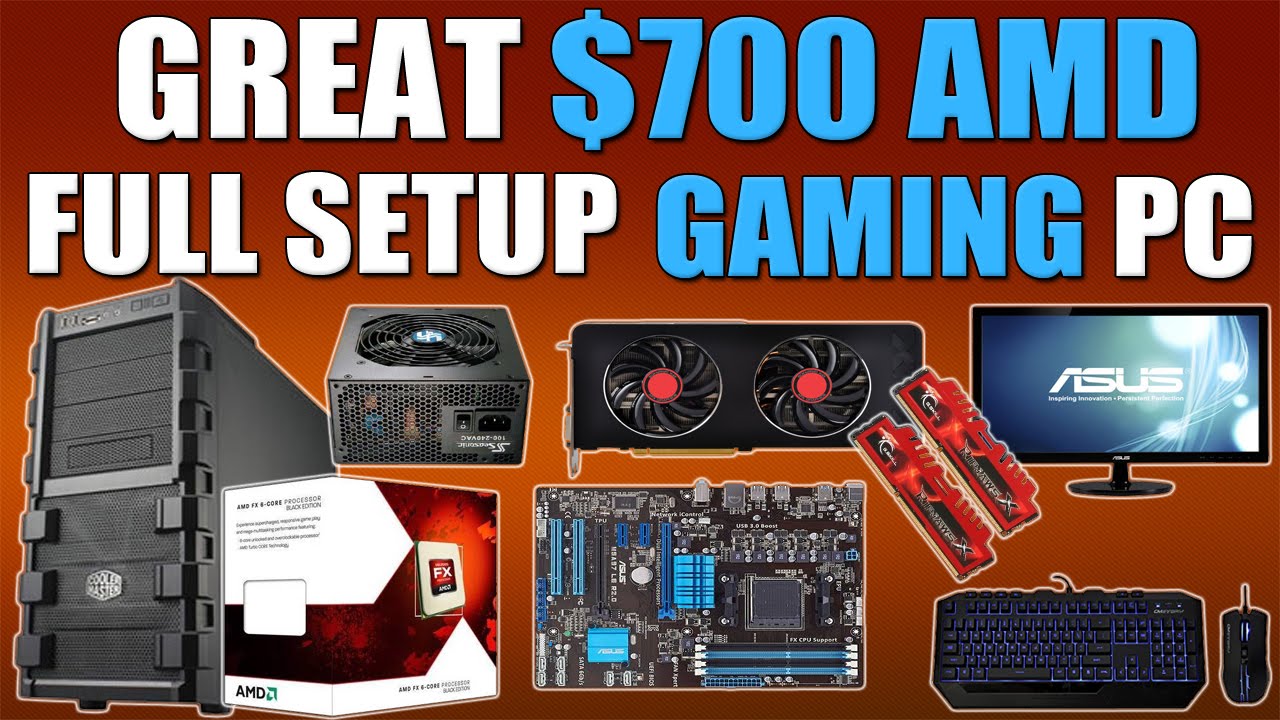 Great $700 AMD Full Setup 1080p Gaming PC (Includes KBM, OS and Monitor!)