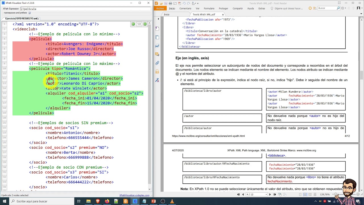 Tutorial XPath. Primeros pasos. Expresiones (2/3)