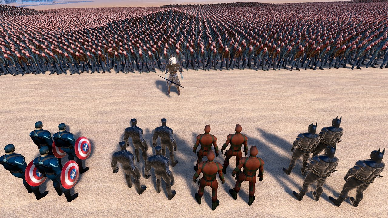 Batman, Daredevil, Captain America Against White Walker Armies - Ultimate Epic Battle Simulator