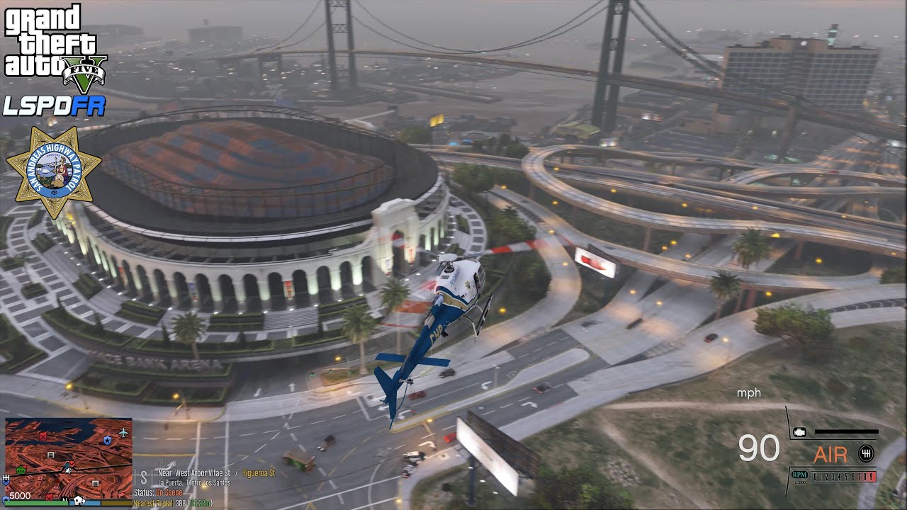 GTA V - LSPDFR 0.4.9🚔 - SAHP/CHP - Highway Patrol - Air Support - Grand Theft Auto In Progress - 4K