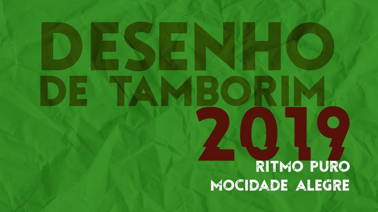 Desenho de Tamborim - Mocidade Alegre - Carnaval 2019 - Ritmo Puro
