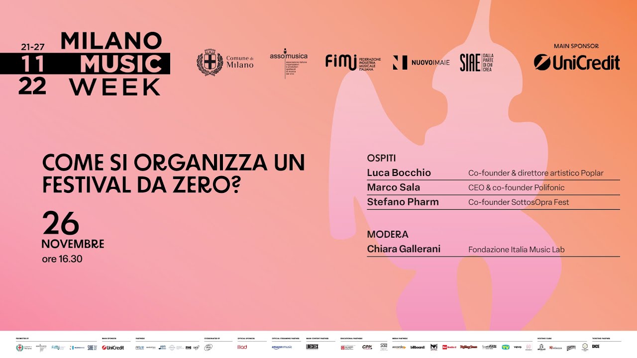 Come si organizza un festival da zero? - Milano Music Week 2022