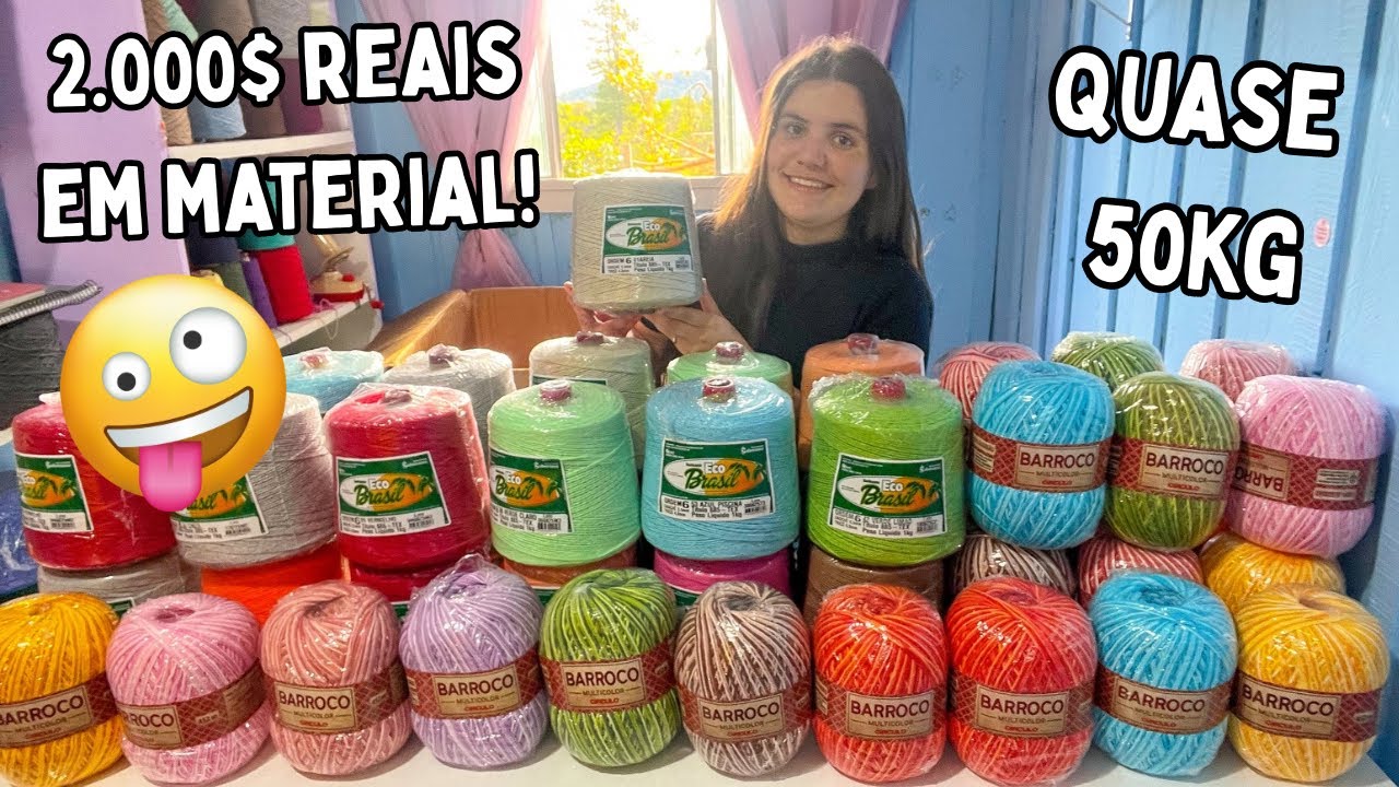 FICAMOS MALUCOS E FIZEMOS UMA SUPER COMPRA DE BARBANTES!🤪2.000$ reais em barbantes muito lindos!