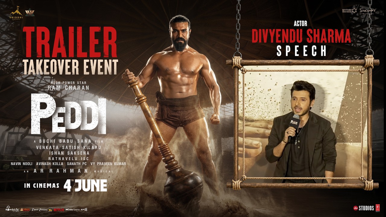 Actor Divyendu Speech | Peddi Trailer Takeover Event | Ram Charan | Janhvi Kapoor | Buchi Babu Sana