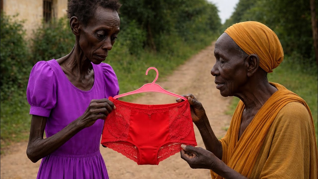 Une vieille dame lui a offert un sous-vêtement et l'a avertie de ne jamais l'enlever.