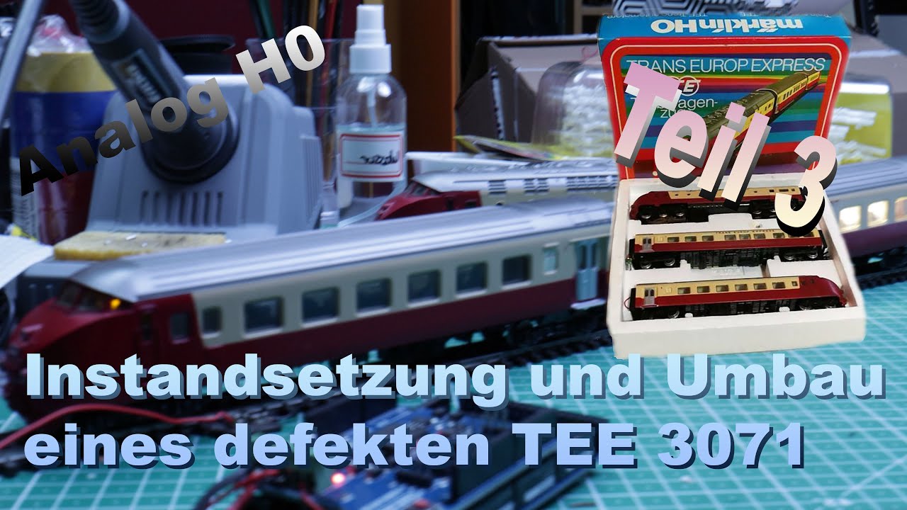 TEE 3071: Innenausstattung Speisewagen selbstgemacht (ohne 3D-Drucker) - M&auml;rklin Modellbahn H0
