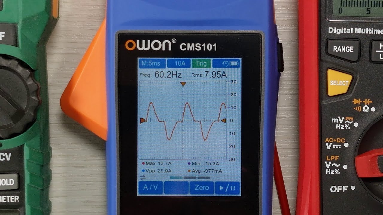 O Fabuloso alicate amperímetro com osciloscópio e bluetooth Owon CMS101