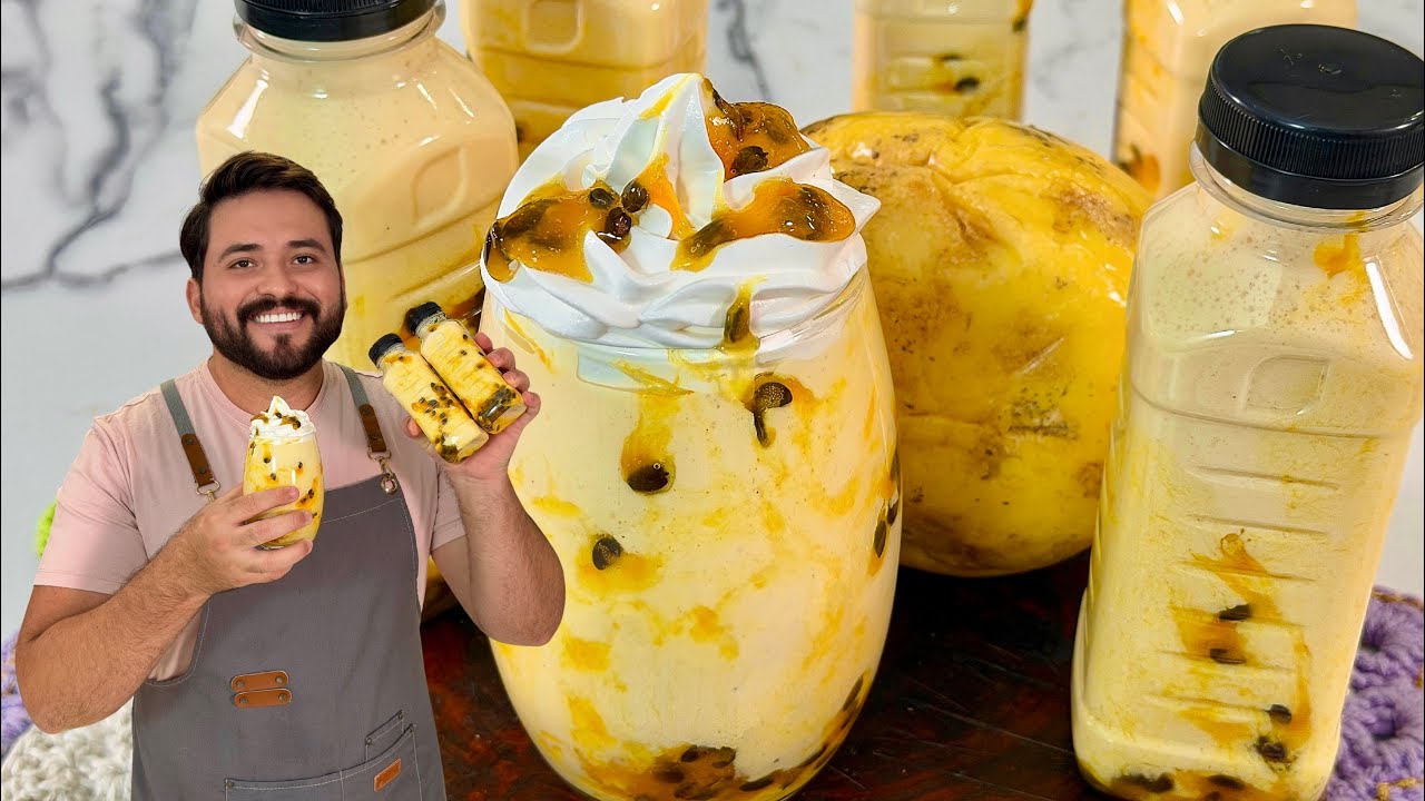 ME SURPREENDI COM ESSA RECEITA! MARACUJÁ CREMOSO AO LEITE - Gabriel Freitas