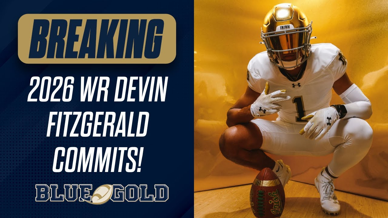 WR Devin Fitzgerald commits to Notre Dame over Clemson | Son of NFL Hall of Famer Larry Fitzgerald!